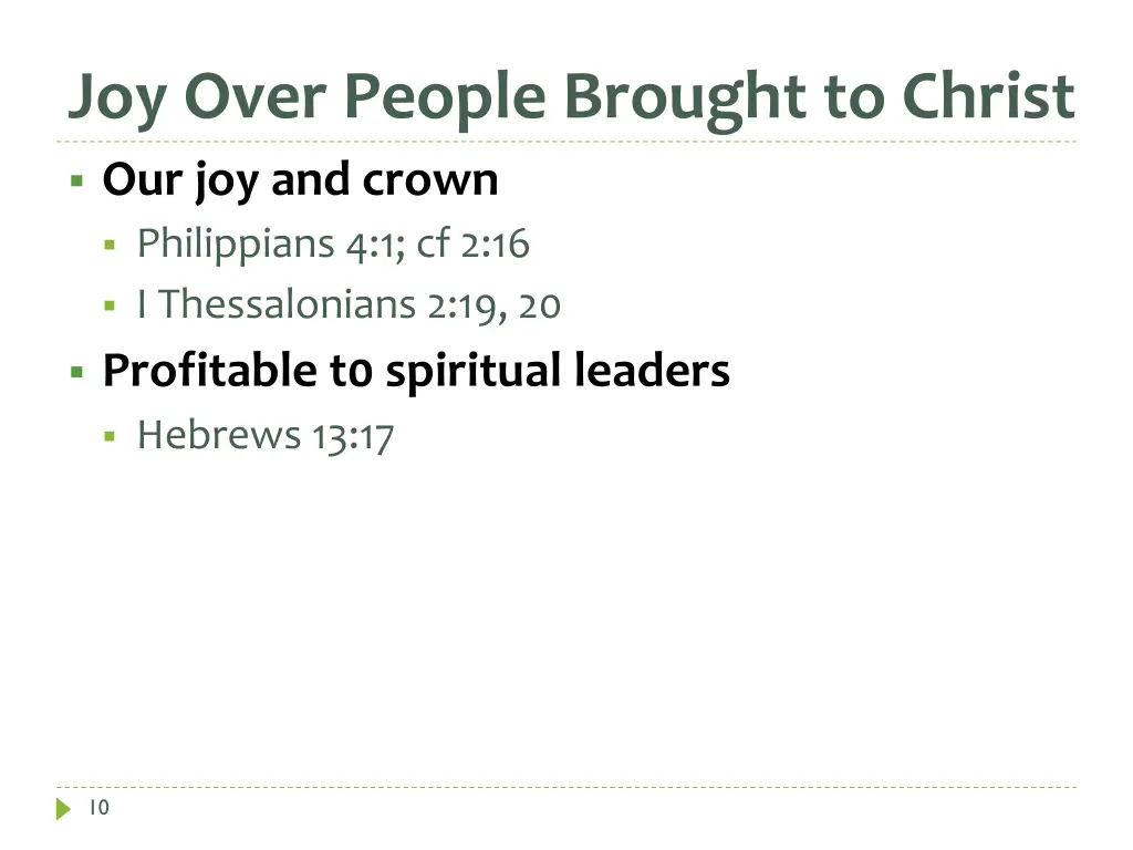 joy over people brought to christ