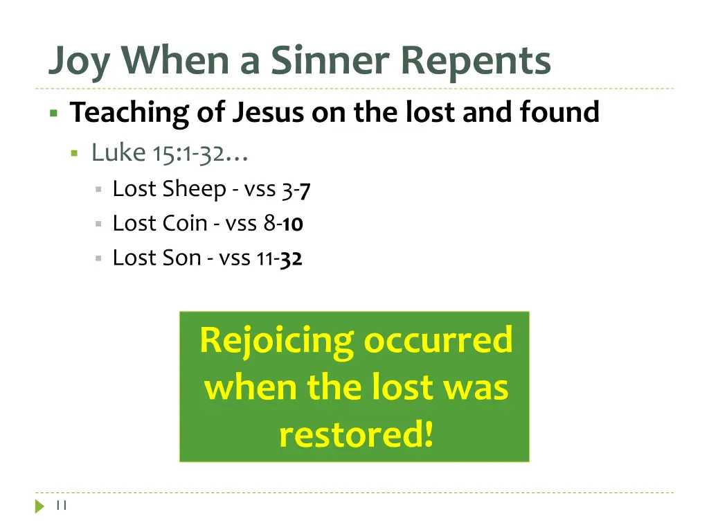 joy when a sinner repents