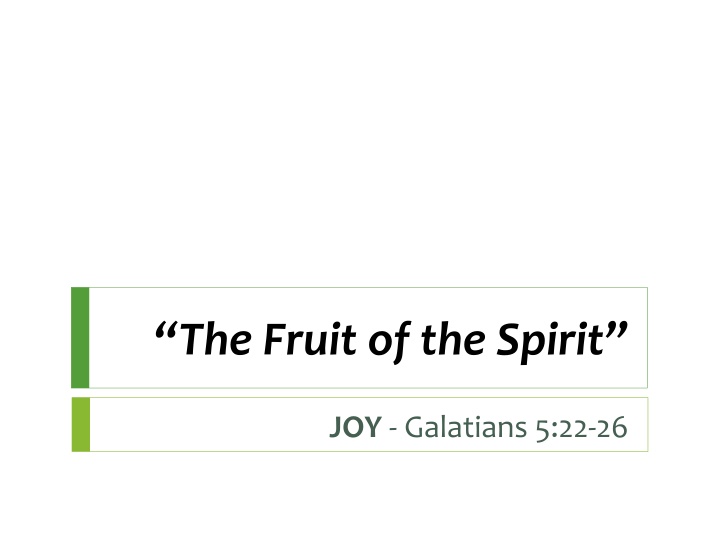 the fruit of the spirit