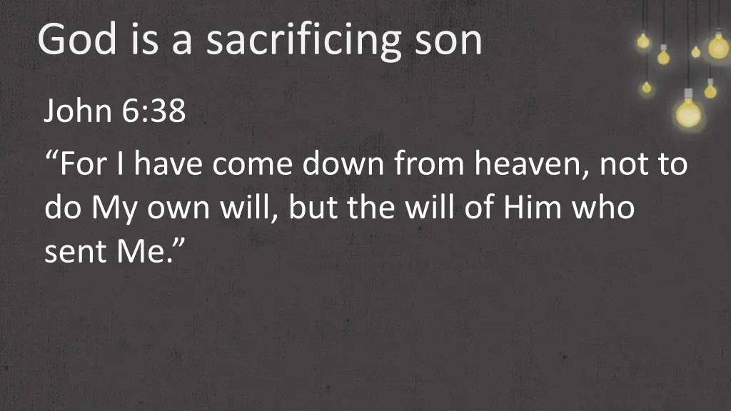 god is a sacrificing son 1