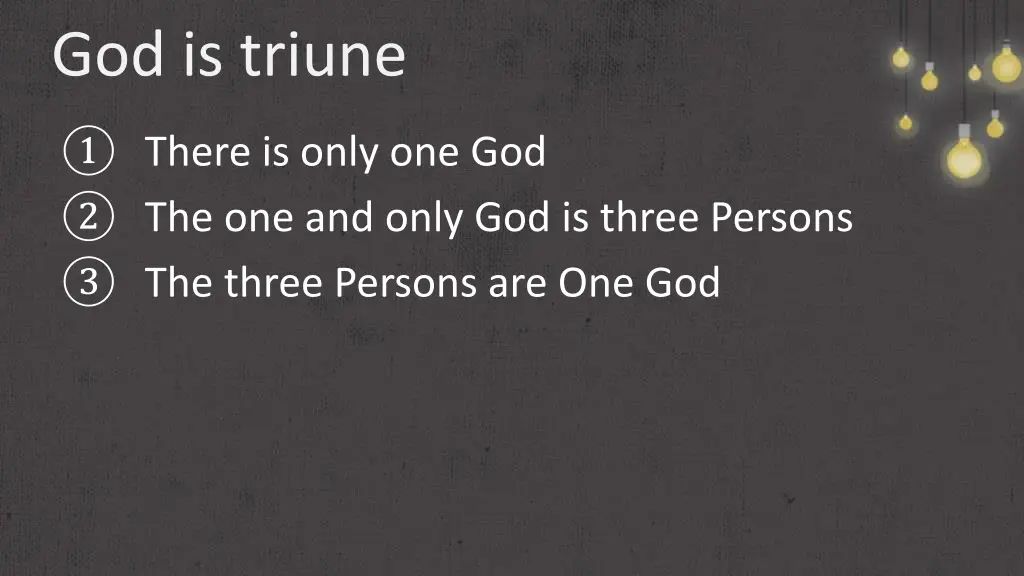 god is triune 1