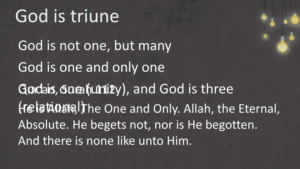 god is triune