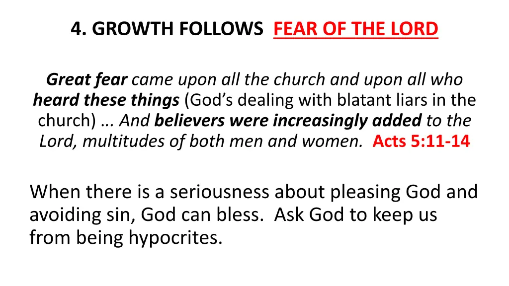 4 growth follows fear of the lord