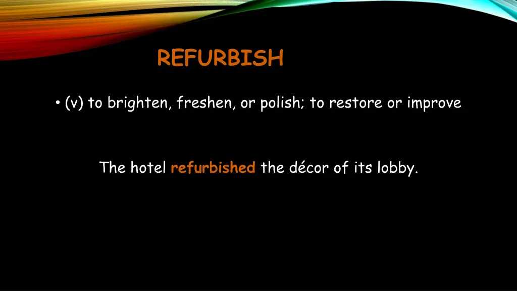 refurbish