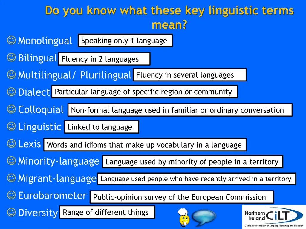 do you know what these key linguistic terms mean