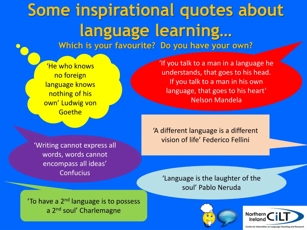 some inspirational quotes about language learning