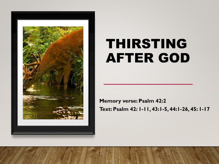 thirsting after god