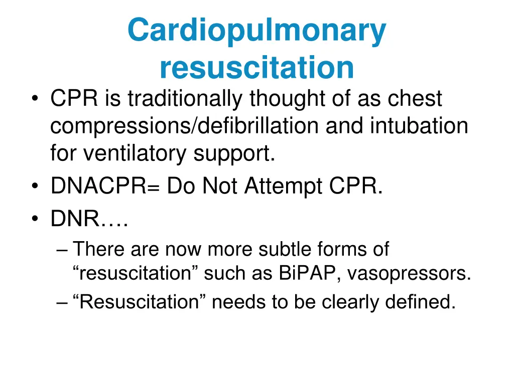 cardiopulmonary resuscitation