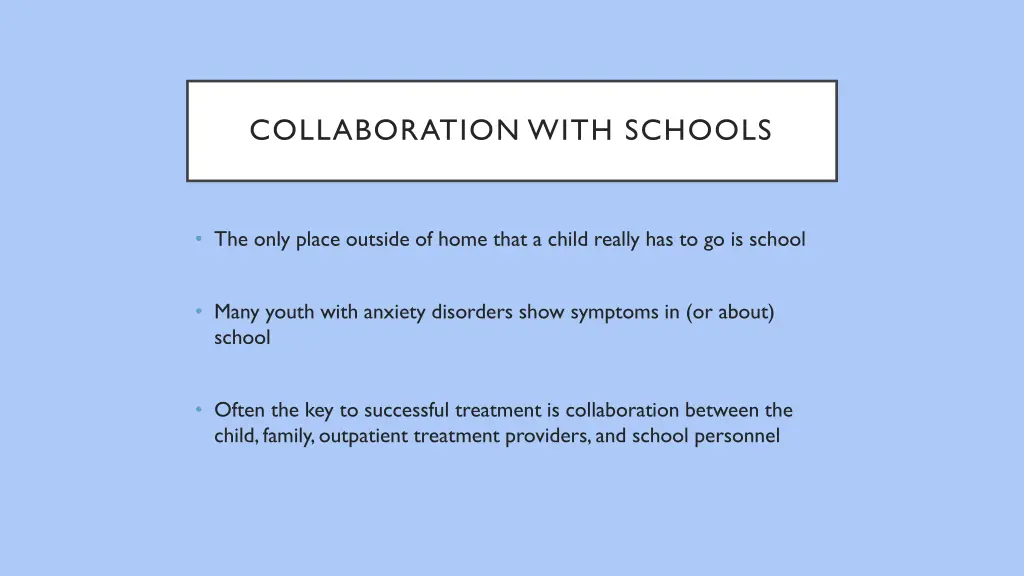 collaboration with schools