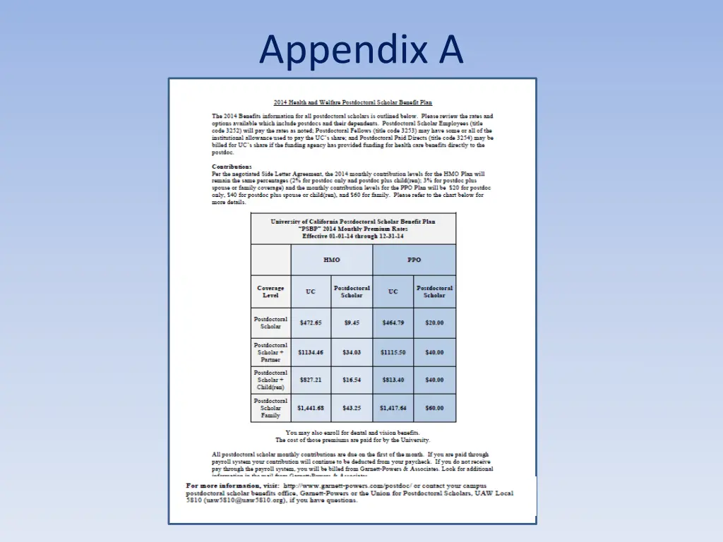 appendix a