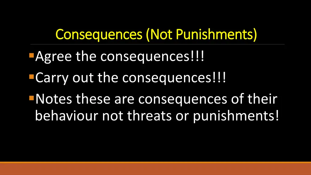 consequences not punishments consequences