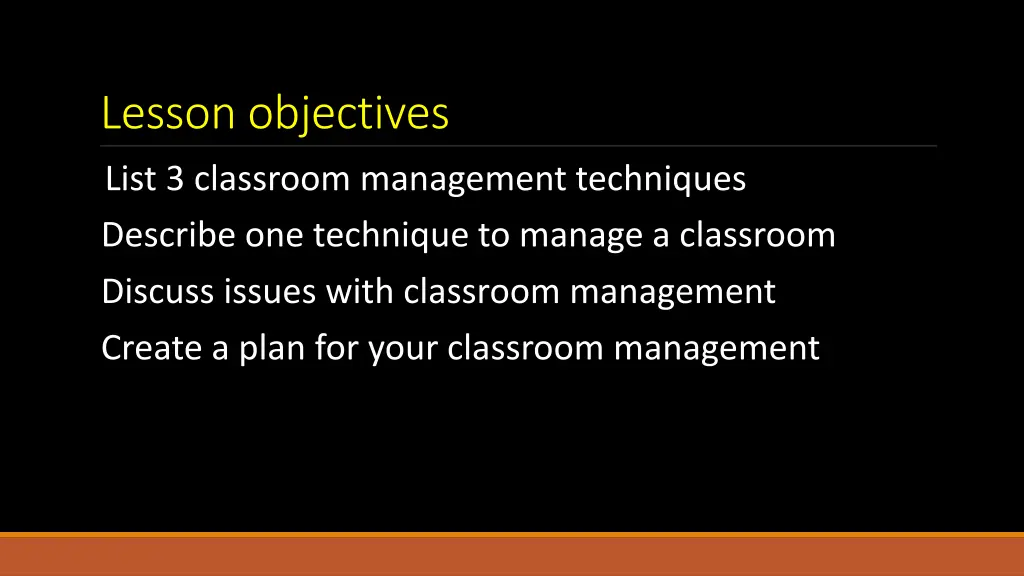 lesson objectives 1