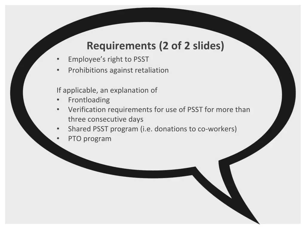 requirements 2 of 2 slides employee s right