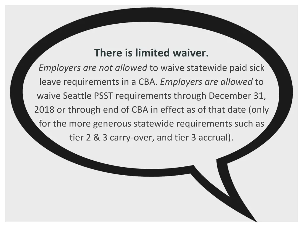 there is limited waiver employers are not allowed