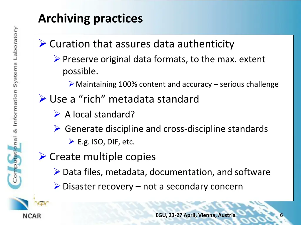 archiving practices