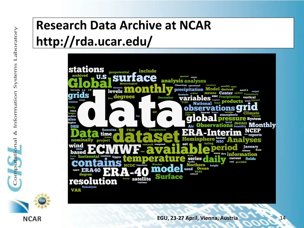 research data archive at ncar http rda ucar edu