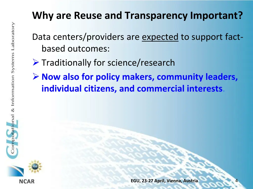 why are reuse and transparency important