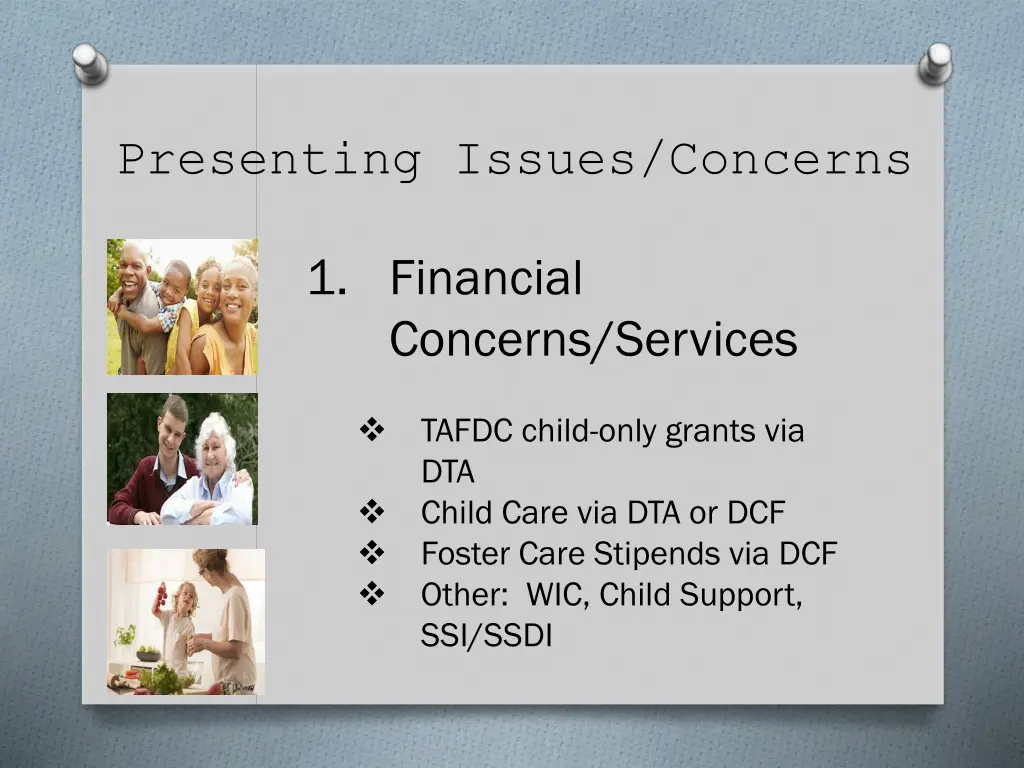 presenting issues concerns 1