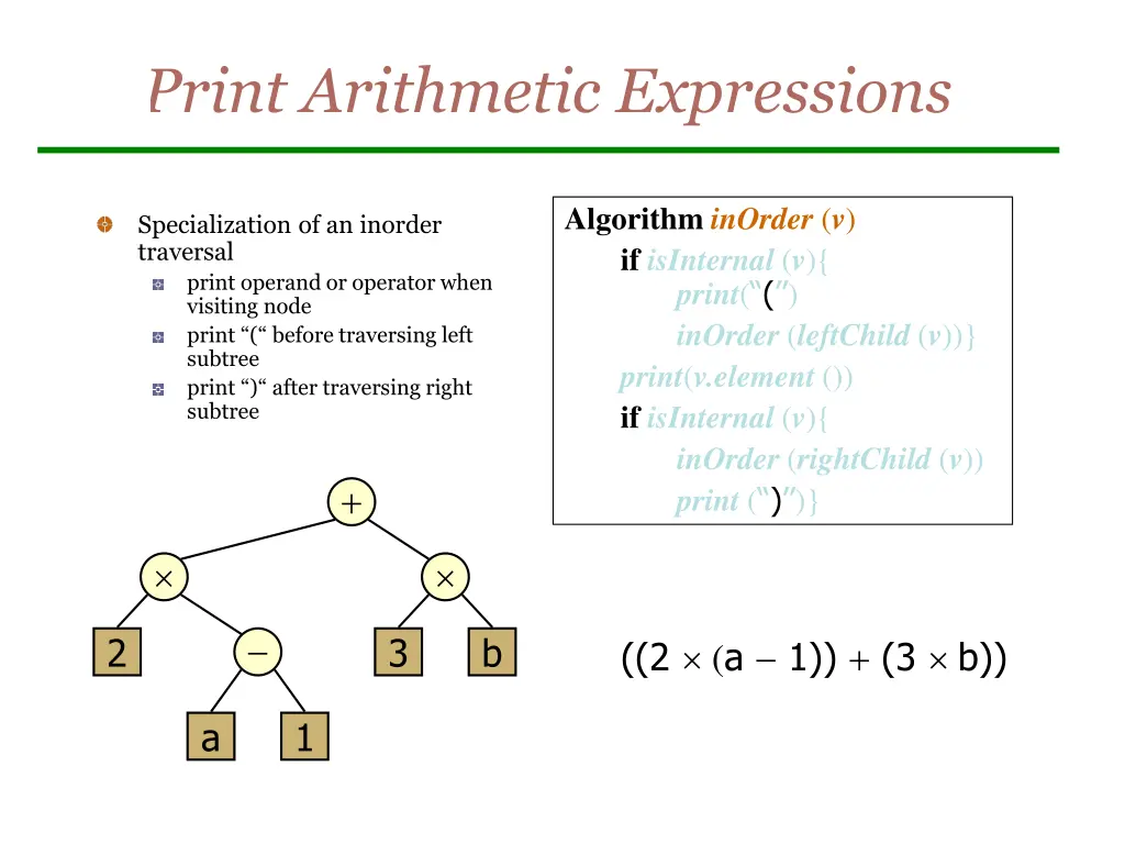 print arithmetic expressions