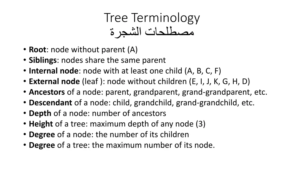 tree terminology