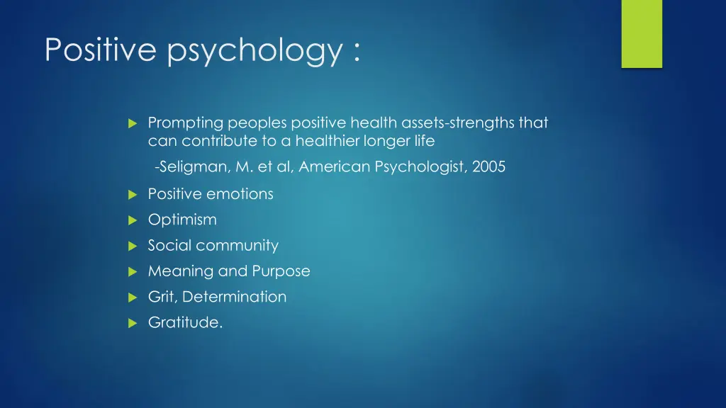 positive psychology