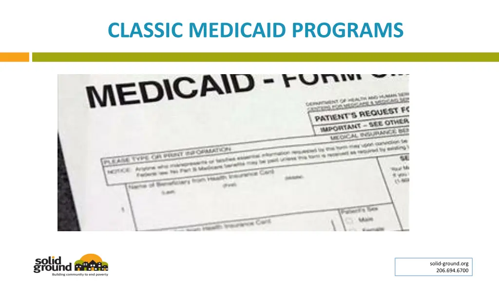 classic medicaid programs