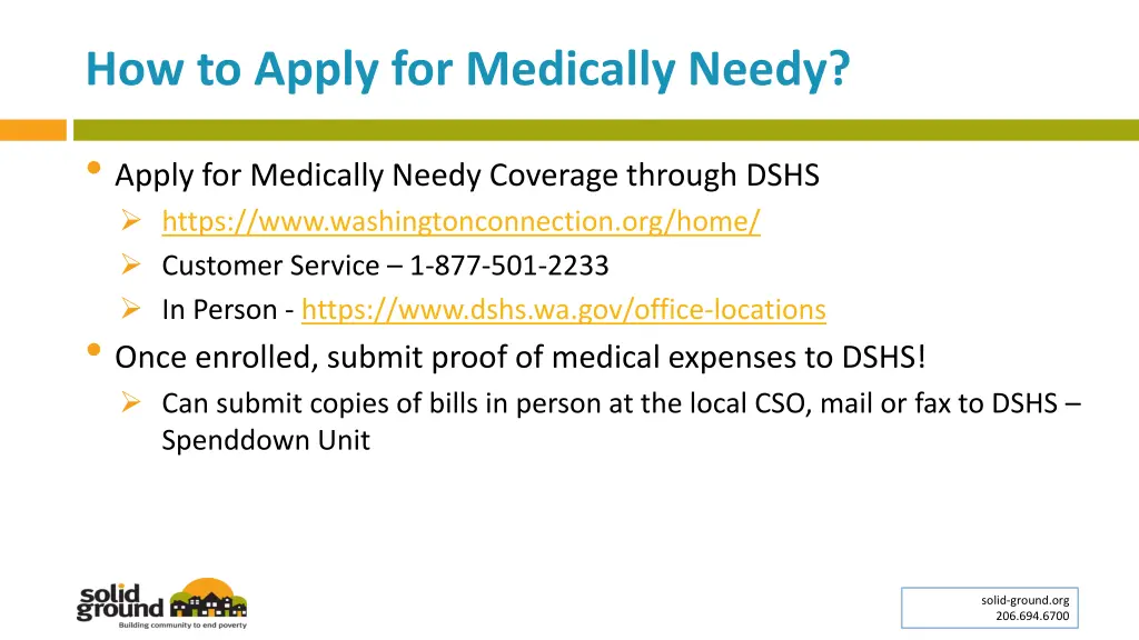 how to apply for medically needy