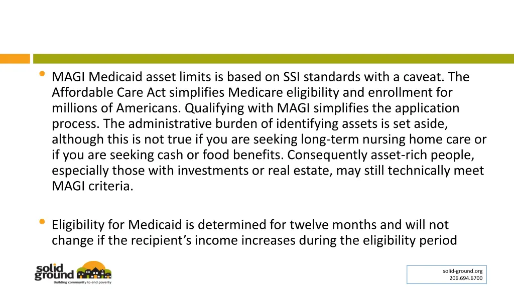 magi medicaid asset limits is based