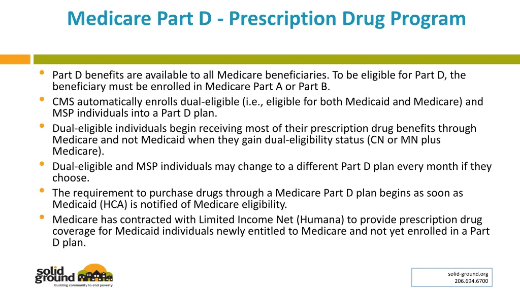 medicare part d prescription drug program