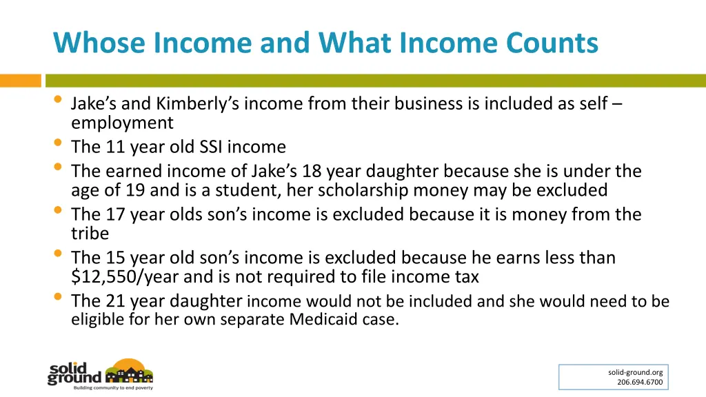 whose income and what income counts