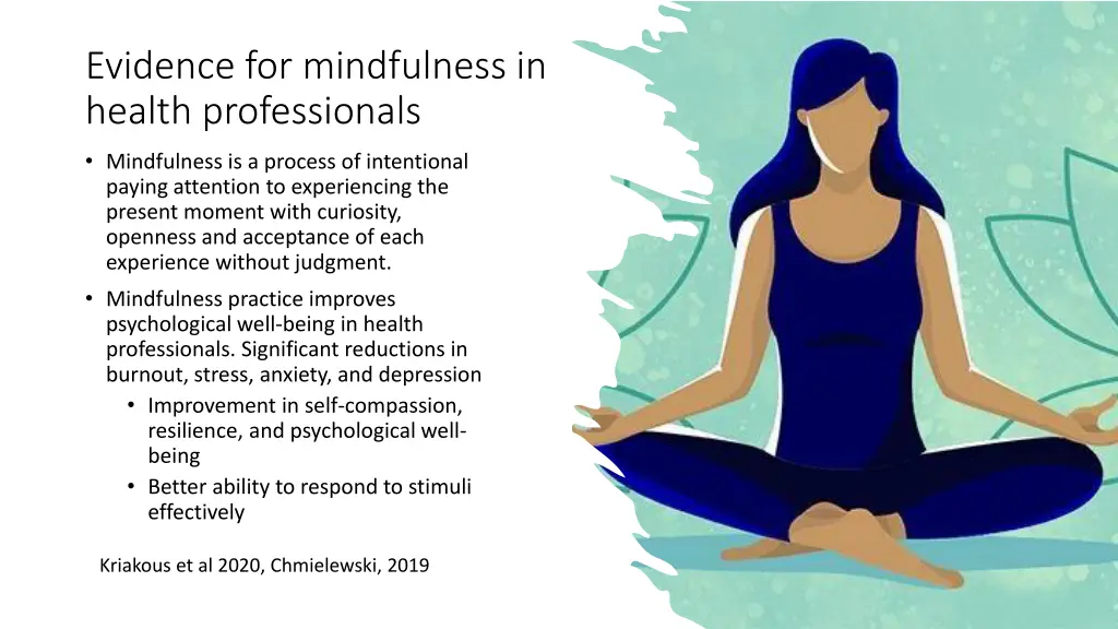 evidence for mindfulness in health professionals