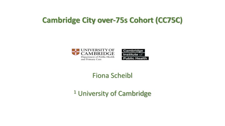 cambridge city over 75s cohort cc75c