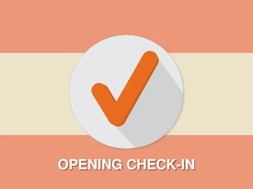 opening check in