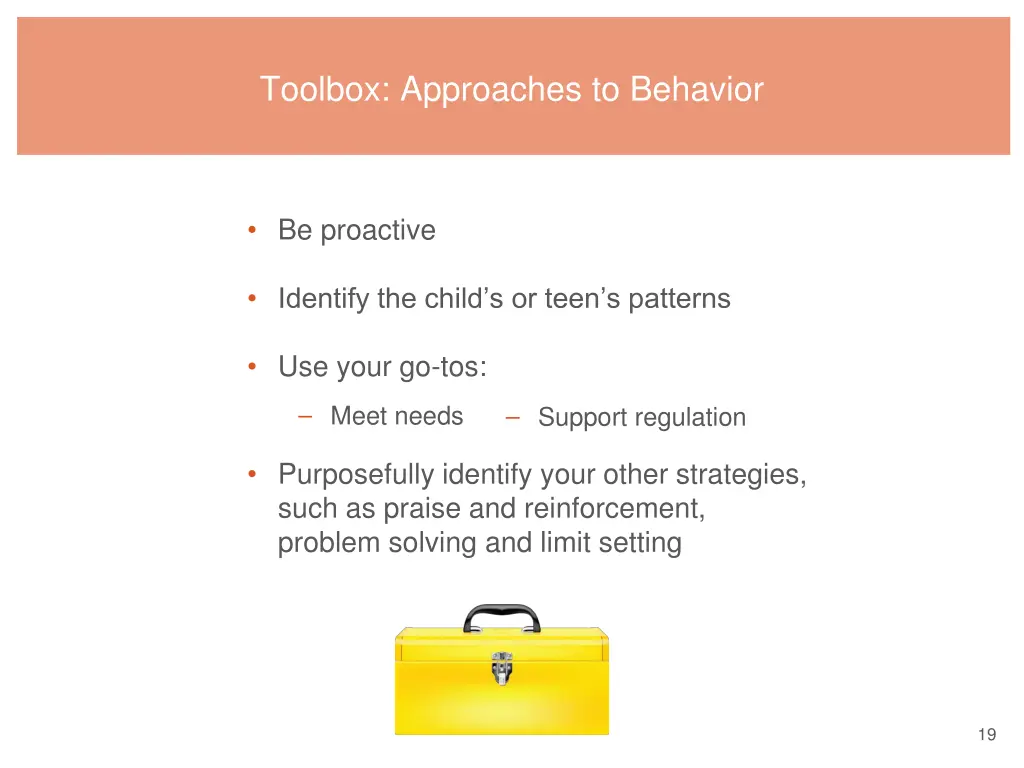 toolbox approaches to behavior