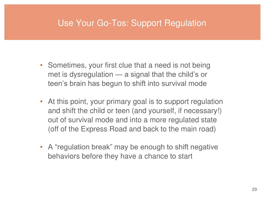 use your go tos support regulation