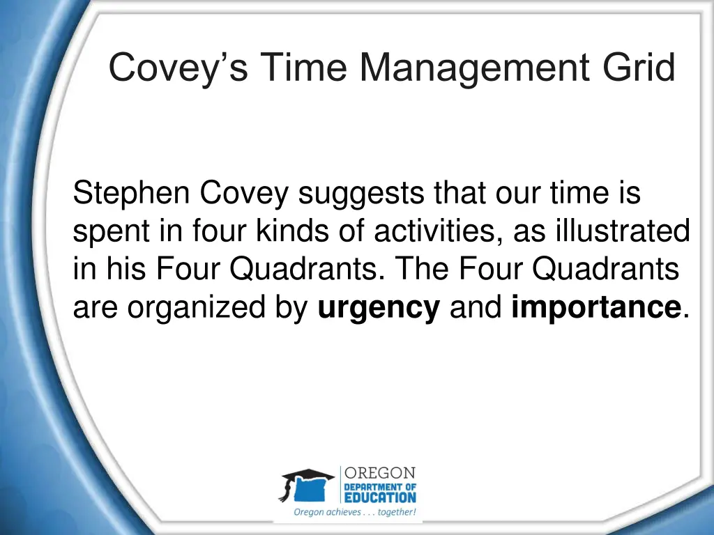 covey s time management grid