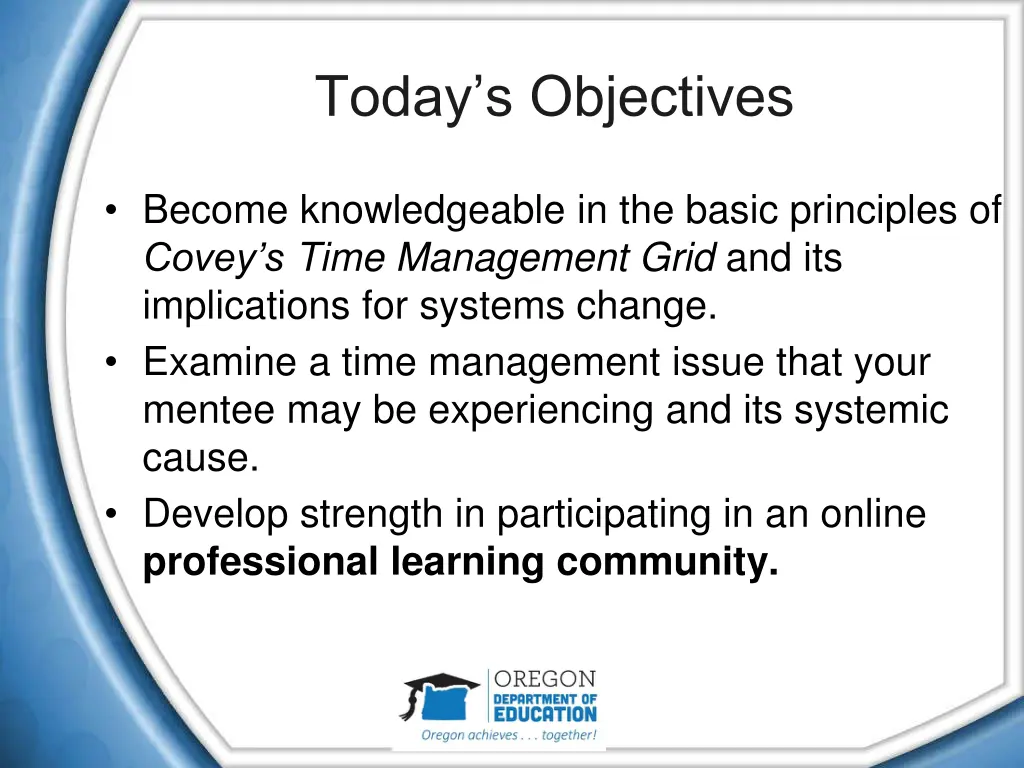 today s objectives