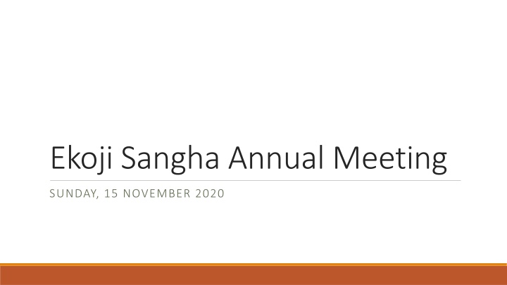 ekoji sangha annual meeting