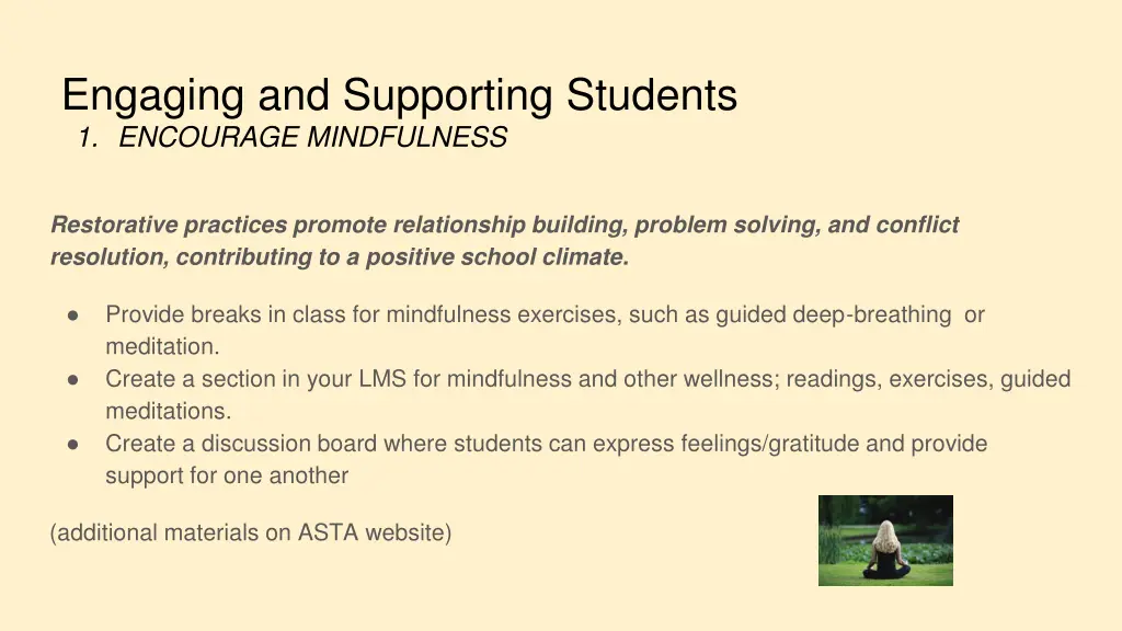 engaging and supporting students 1 encourage