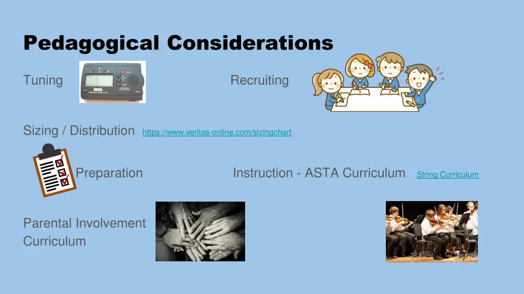 pedagogical considerations