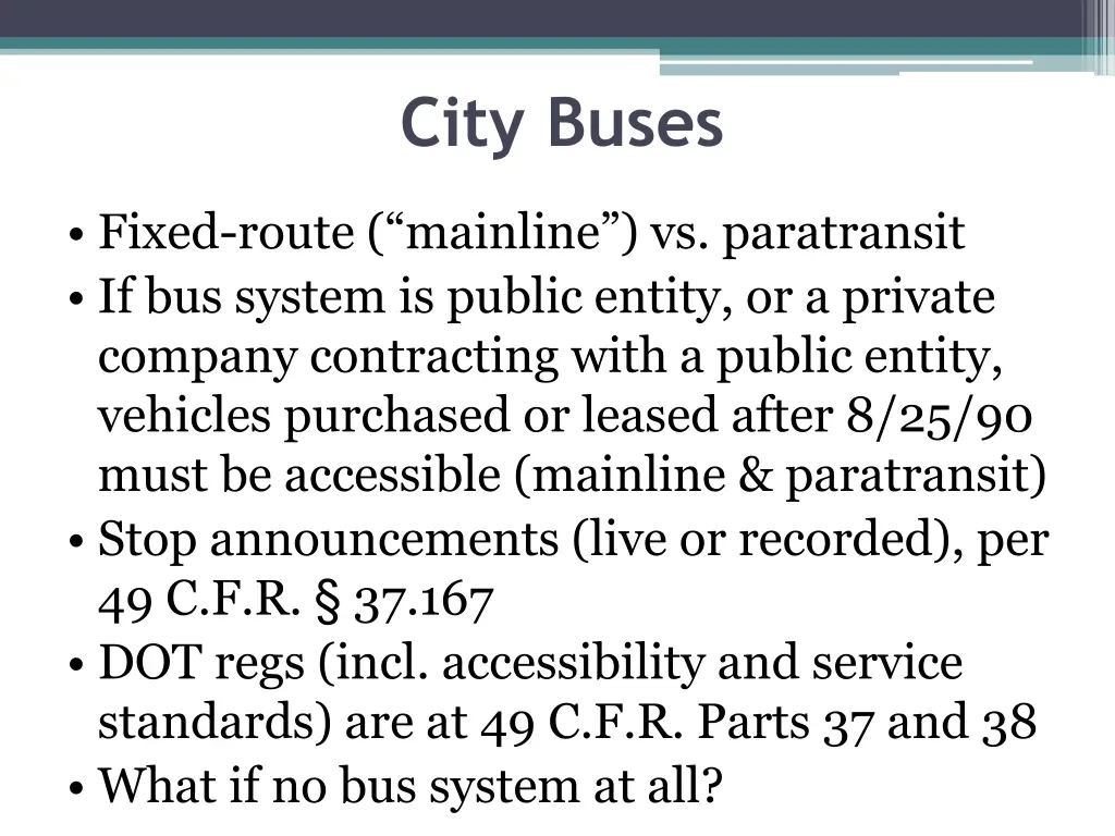 city buses