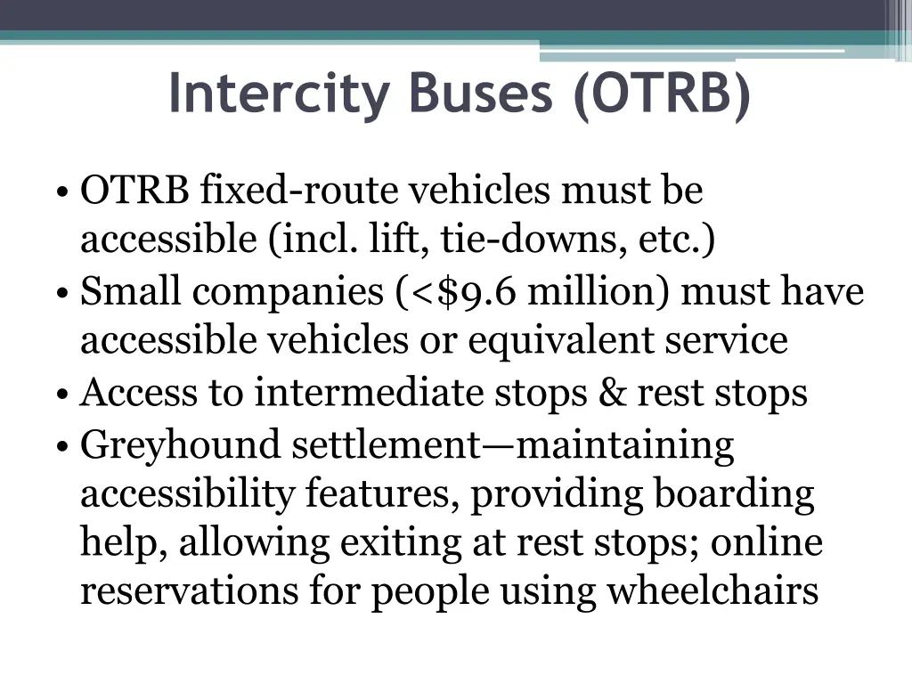 intercity buses otrb