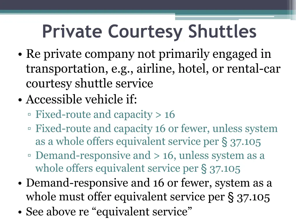 private courtesy shuttles re private company