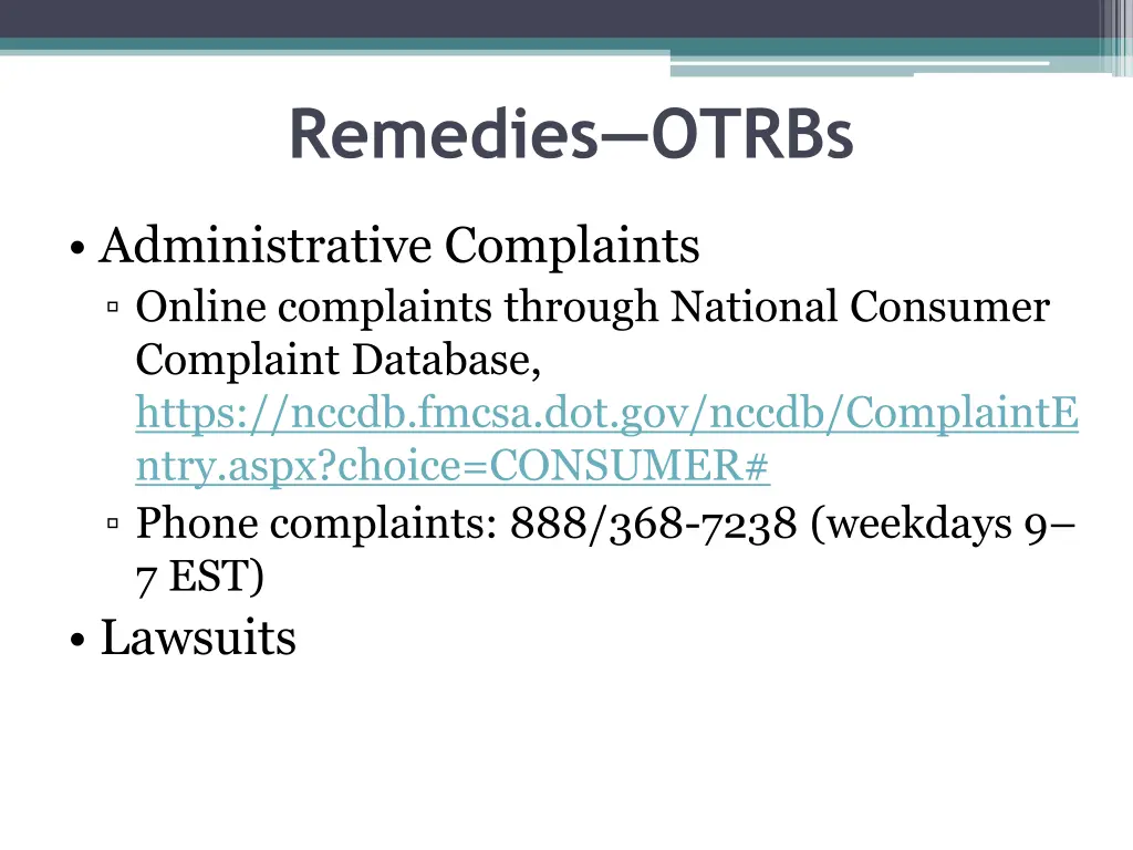 remedies otrbs