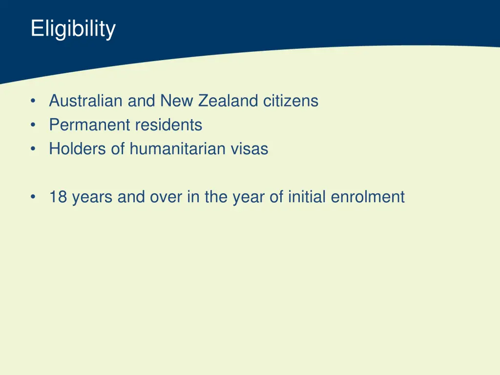 eligibility