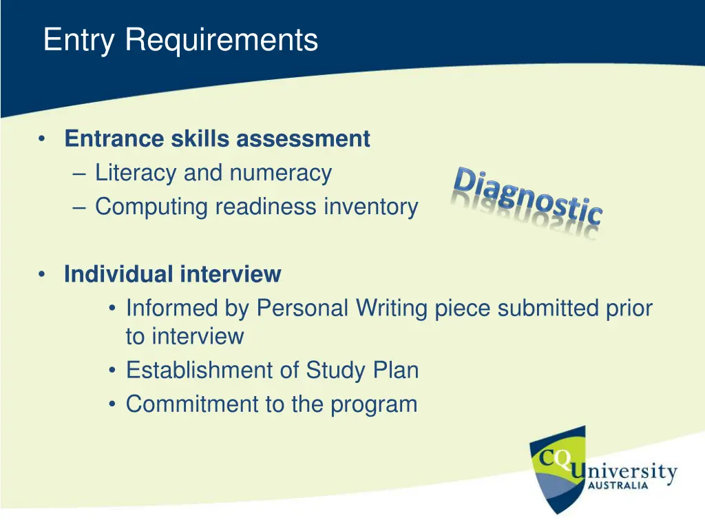 entry requirements