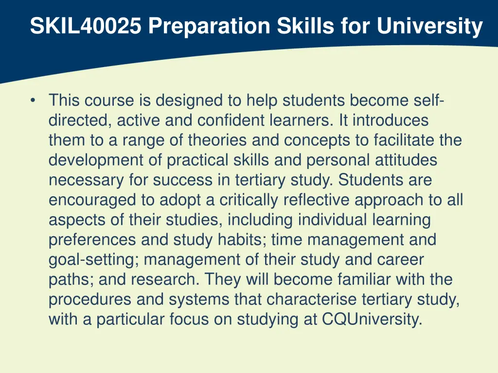 skil40025 preparation skills for university