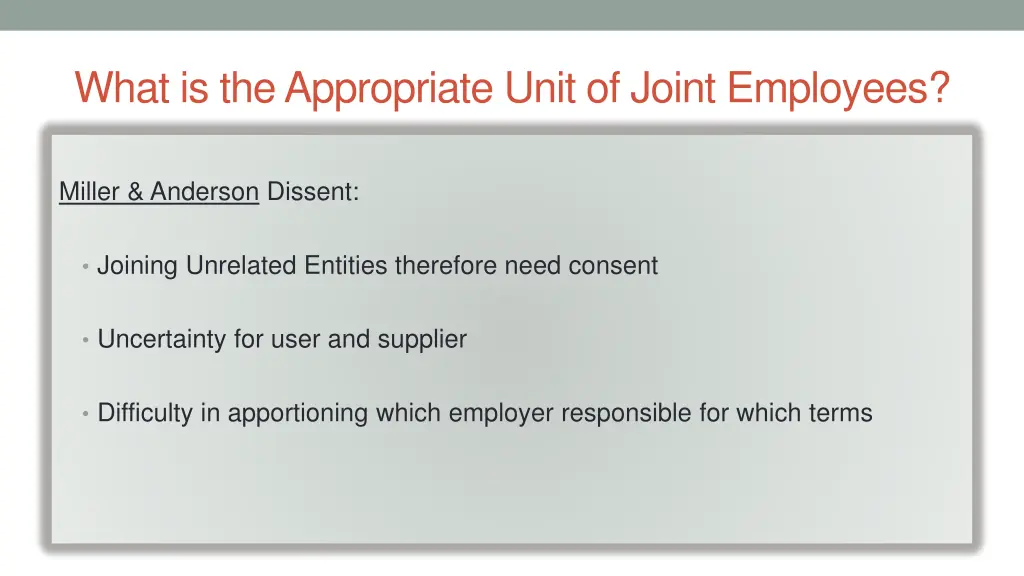 what is the appropriate unit of joint employees 2