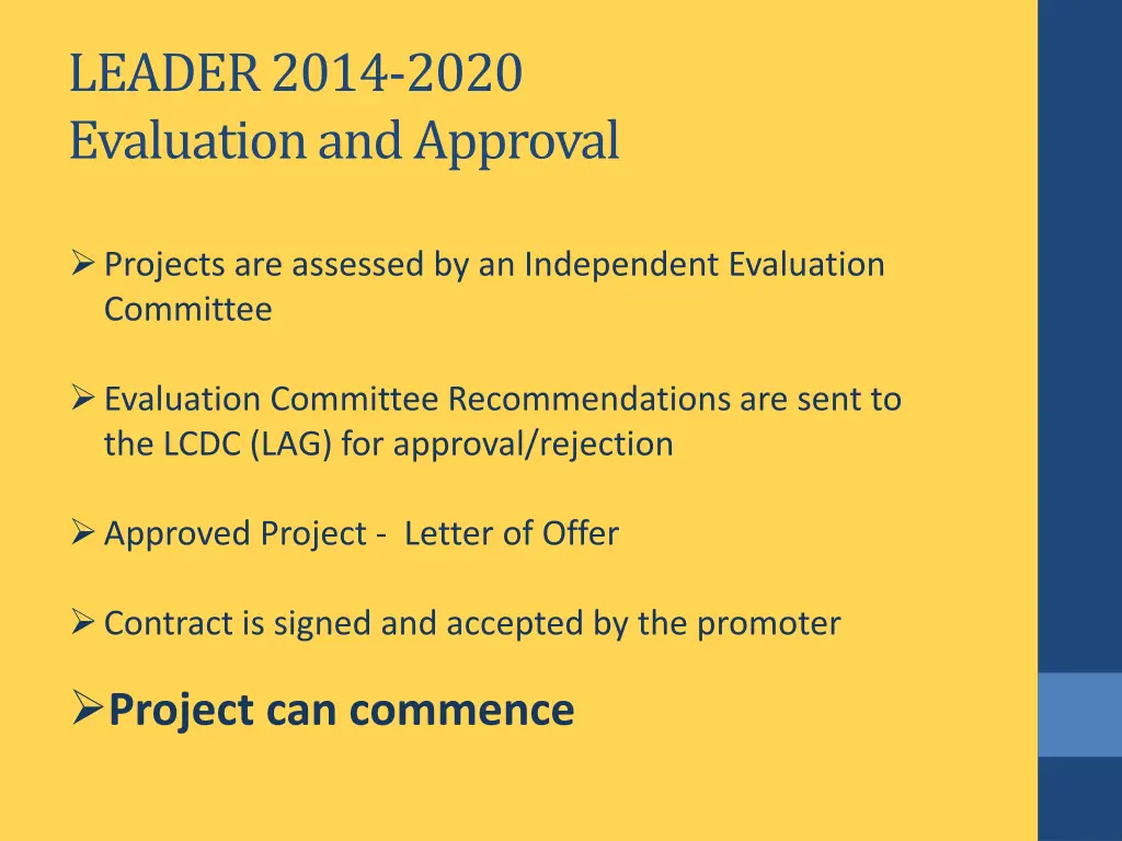 leader 2014 2020 evaluation and approval