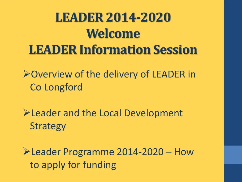 leader 2014 2020 welcome leader information